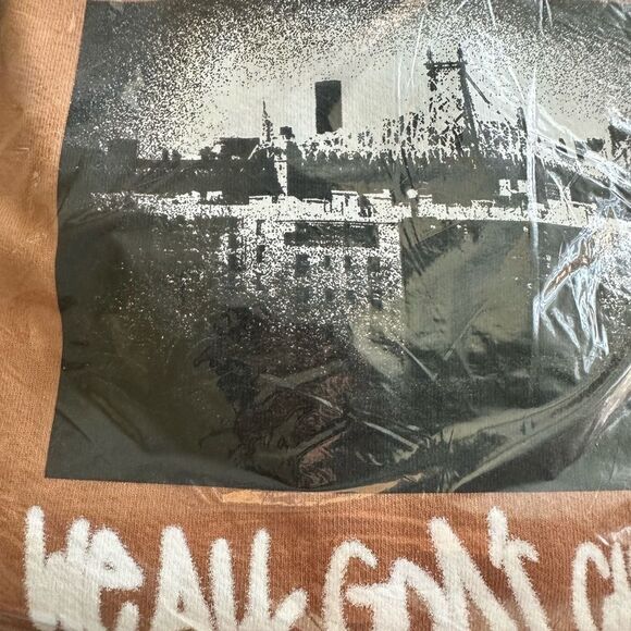 NWT HSTRY by NAS Brown Graphic Hoodie Sweatshirt “We All God’s Children” Size 2X - Picture 3 of 6